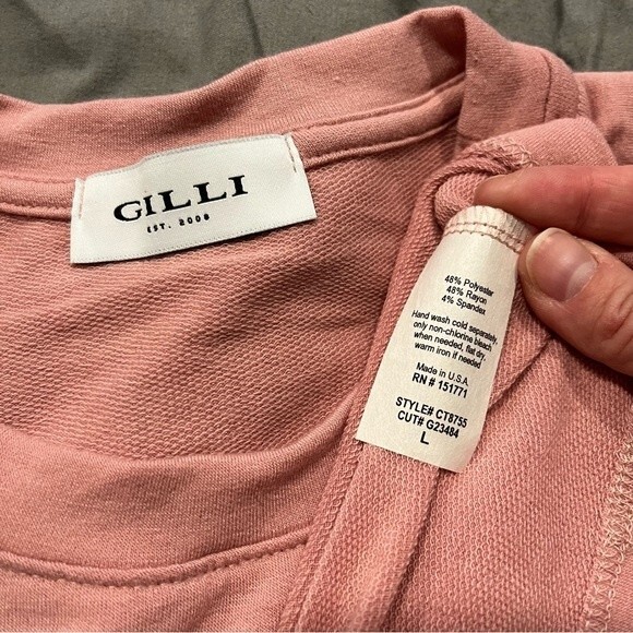 Gilli Pink Long Sleeve Pullover Size Large - Picture 7 of 9